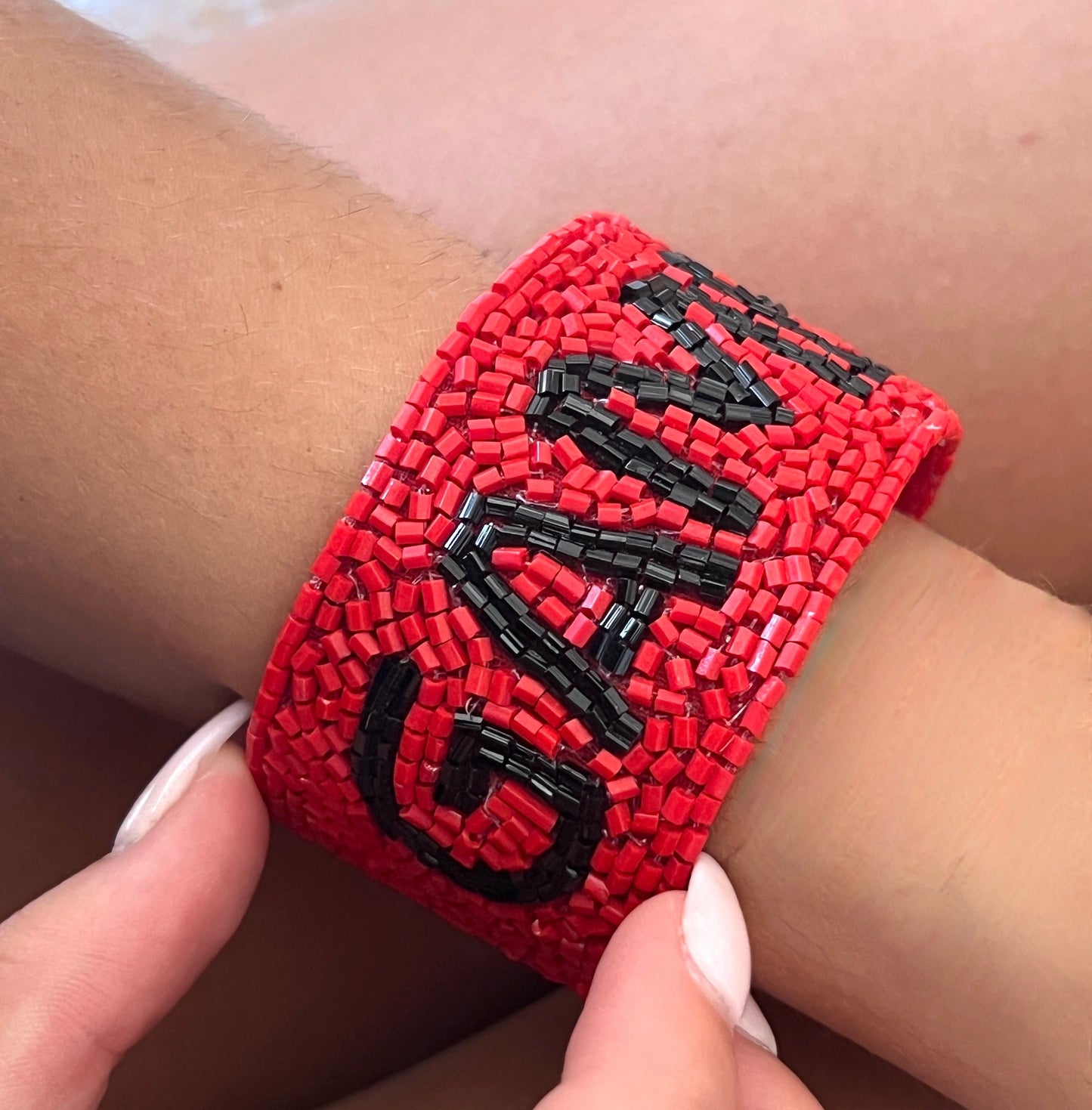 Beaded Game Day Cuff
