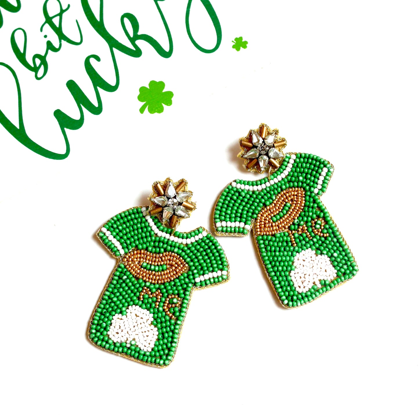 Kiss Me St. Patrick's Day Earrings