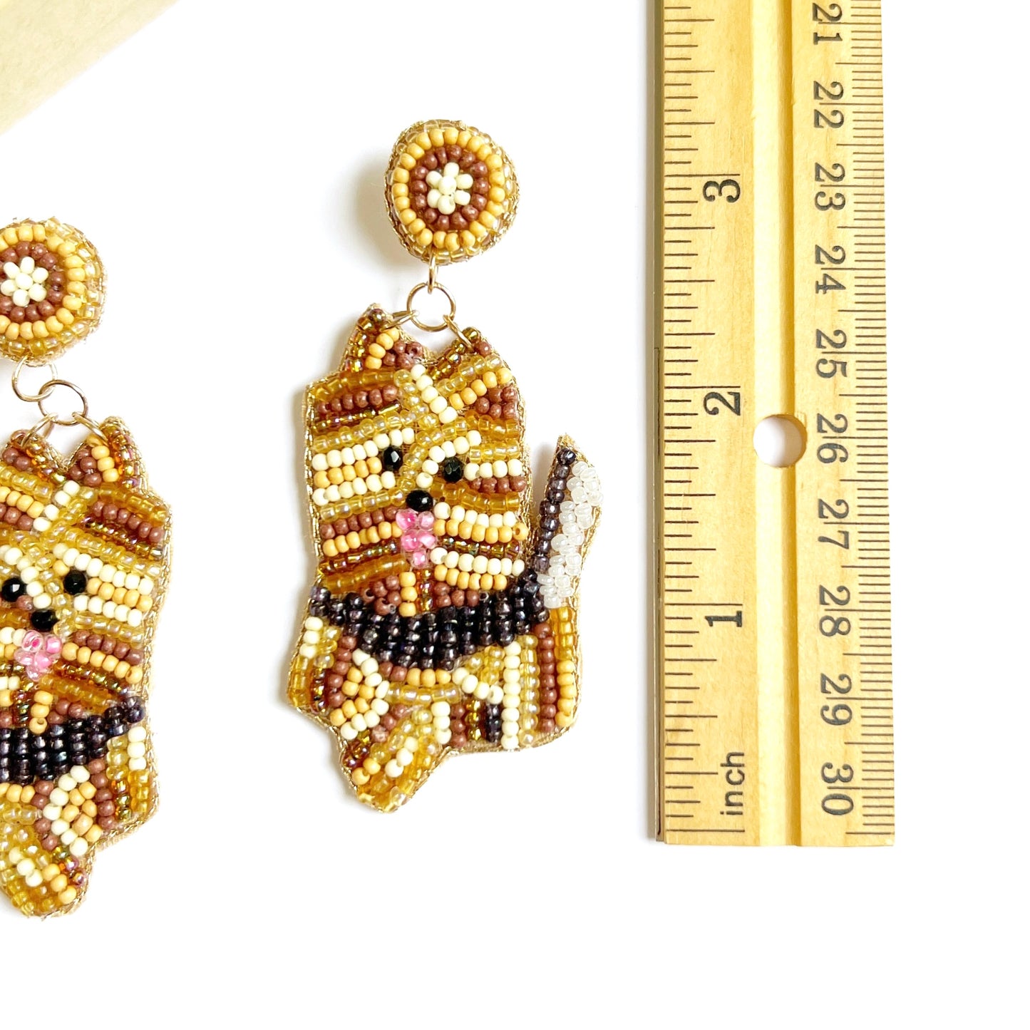 Beaded Dog Earrings