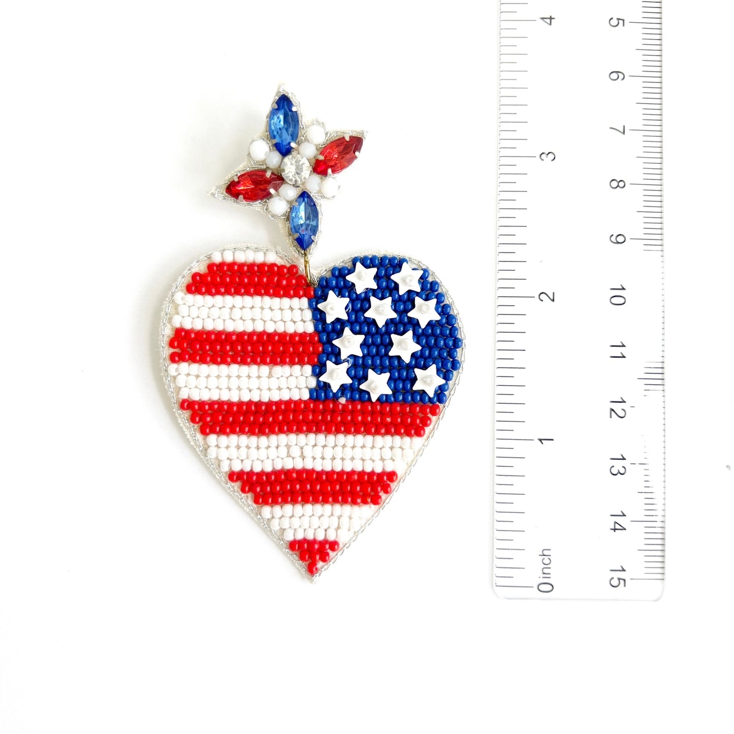 Patriotic Heart Earrings