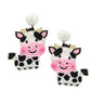 Cow Beaded Earrings