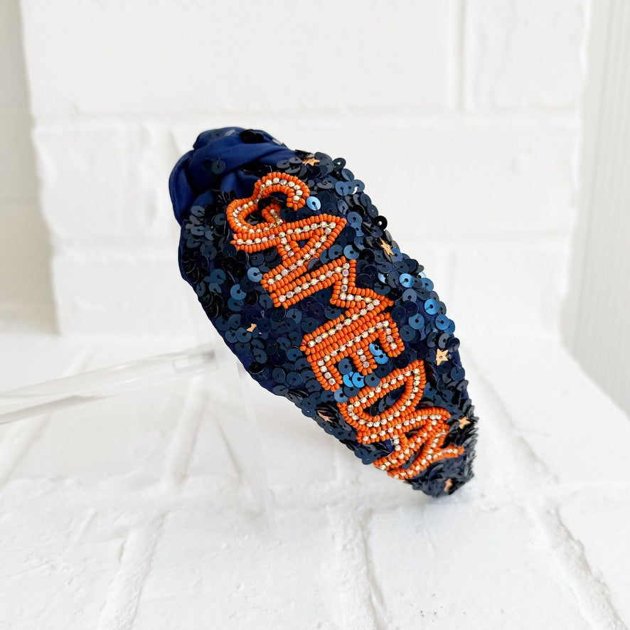Sequin Game Day Football Headbands