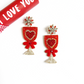 Sparkly Love Cup Earrings