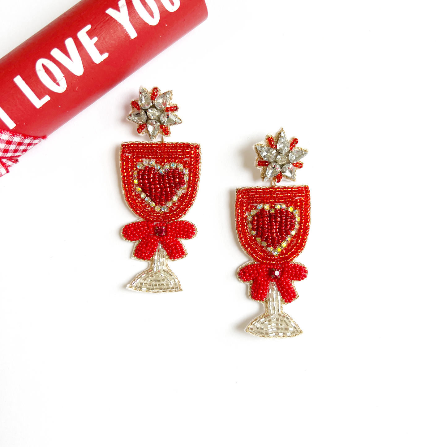 Sparkly Love Cup Earrings