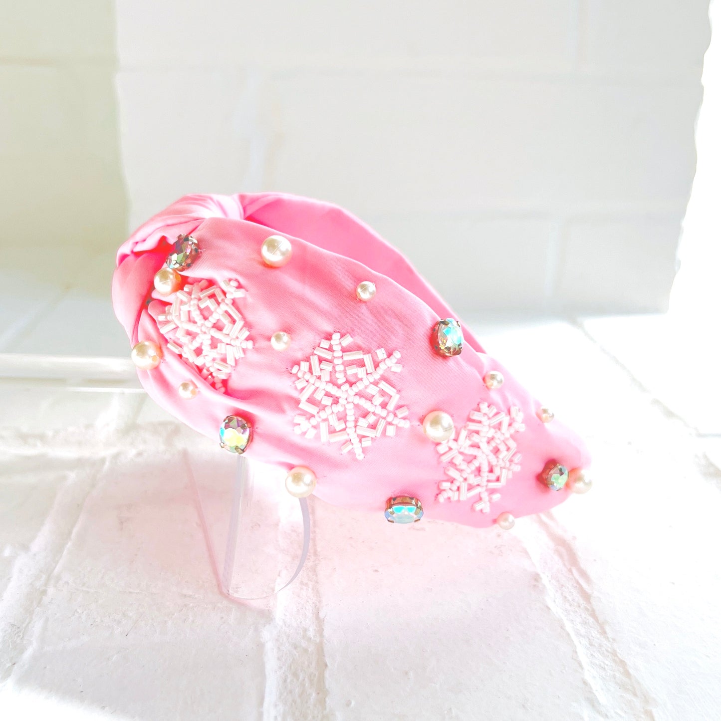Pink Snowflake Headband