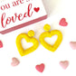 yellow heart earrings