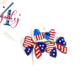 Patriotic Bow Beaded Earrings