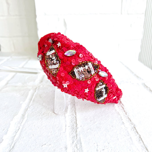 Sequin Football Headband