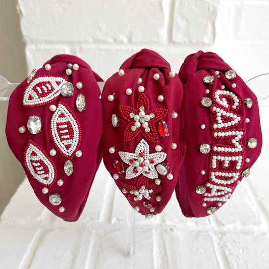 Maroon Game Day Headbands
