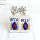 Beaded Beer Can Earrings