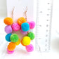 Pom Pom Dangle Earrings