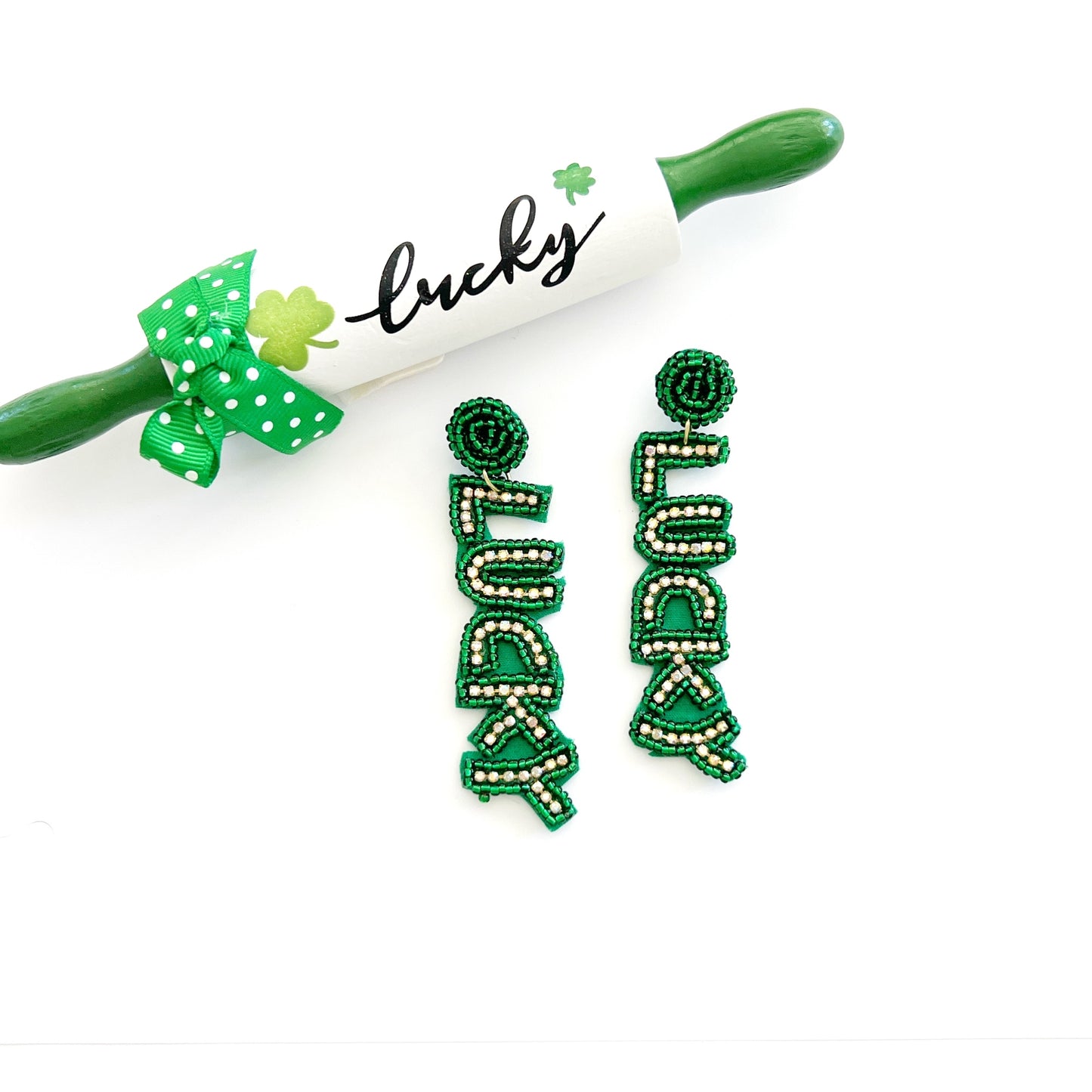 Lucky Green Earrings