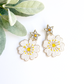 White Flower Earrings