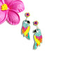 parrot, toucan, tropical bird earrings