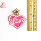 Pink Heart "Love" Earrings