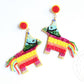 Mexican Burra Pinata Earrings