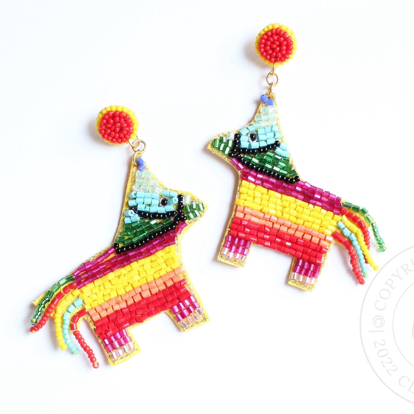 Mexican Burra Pinata Earrings