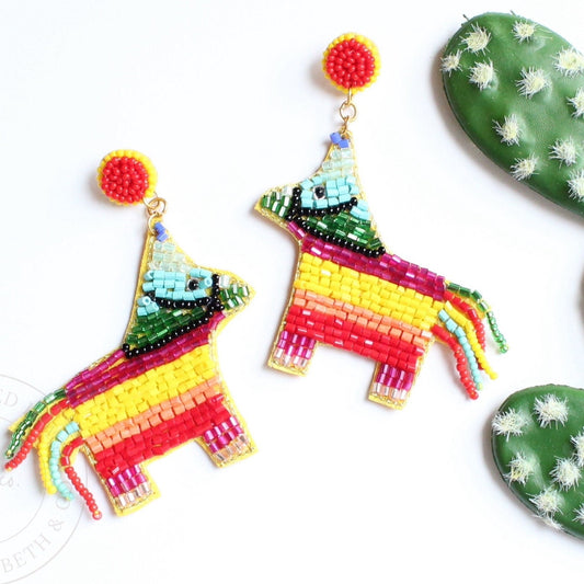Mexican Burra Pinata Earrings