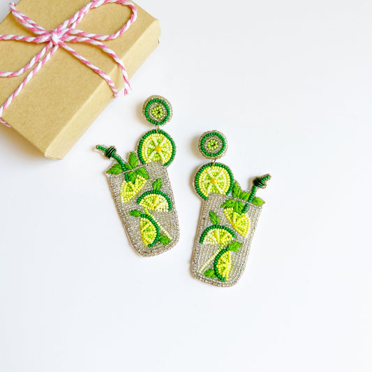 Lime Cocktail Earrings