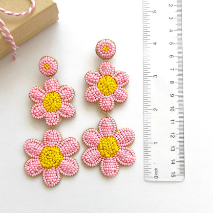 Stacked Daisy Earrings