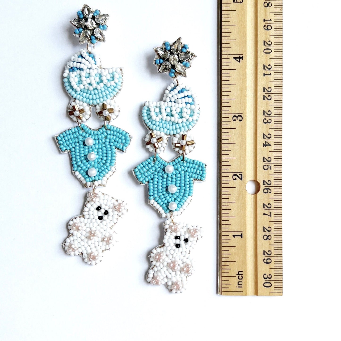 Beaded Baby Shower Earrings