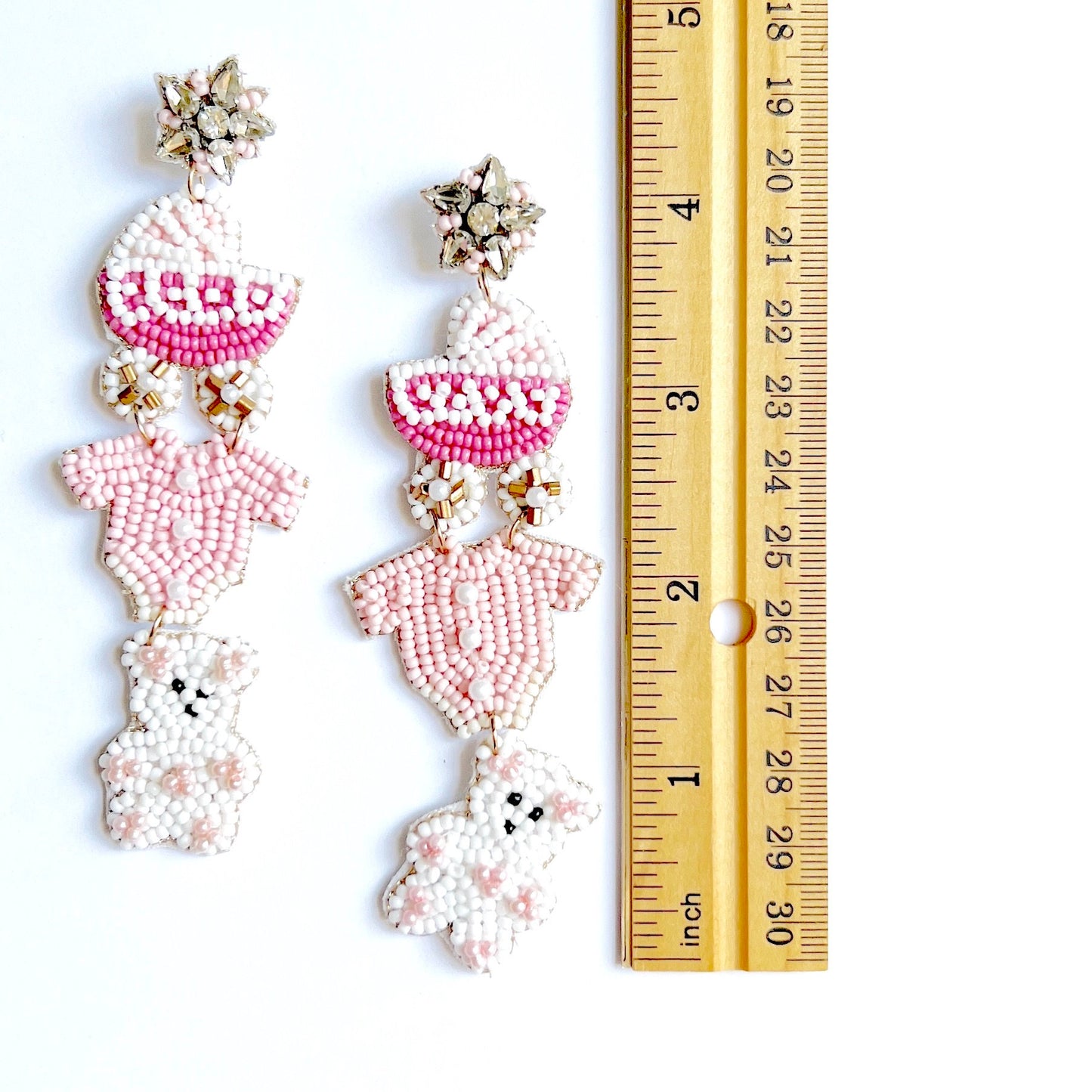Beaded Baby Shower Earrings