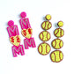 Softball Earrings