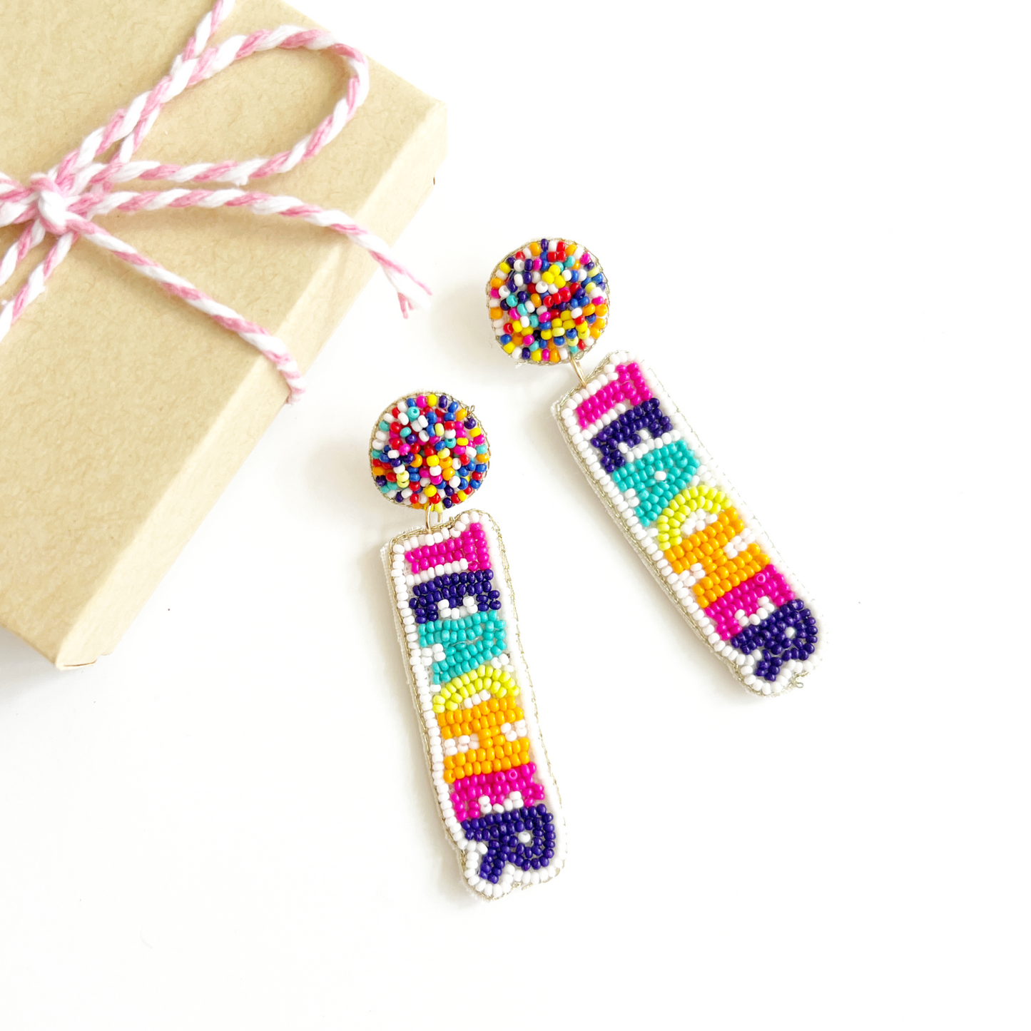 Beaded Teacher Earrings